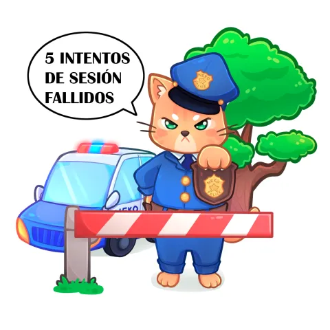 5 intentos de sesión fallidos en Drupal con policia
