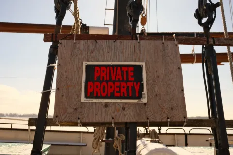 Cartel de propiedad privada
