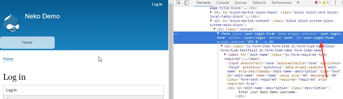 Formulario de login en codigo y ejemplo