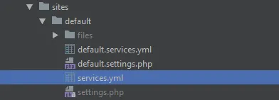 El archivo services.yml de Drupal