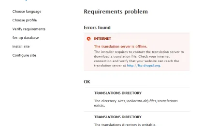 Trasnlation server offline